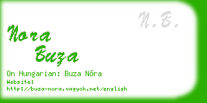 nora buza business card